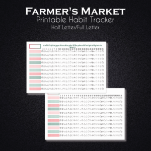 Farmer's Market Habit Tracker | Galatians 5:22-23 PDF