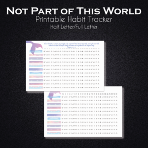 Habit Tracker - Not Part of this World - Title Graphic