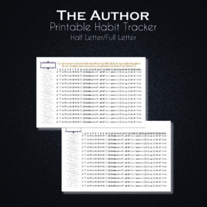 The Author Habit Tracker | Hebrews 12:2 Printable PDF